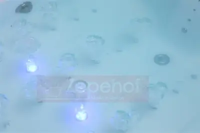 Wirujące dysze Wanna z hydromasażem EG-015 narożna 150cmx150cmx65cm spadające SOPLE LEDowe HIT!