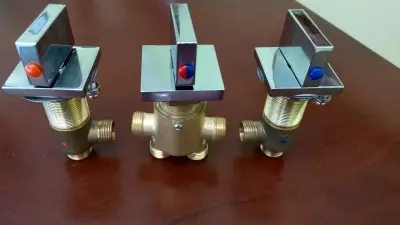 BATERIA NAWANNOWA ZAWÓR ZAWORY GŁOWICA KOMPLET 3 SZTUKI WANNA Z HYDROMASAŻ