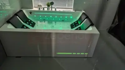 Wanna z hydromasażem C-505 2+2 prostokątna 170cmx120cmx59cm WODOSPAD chromoterapia