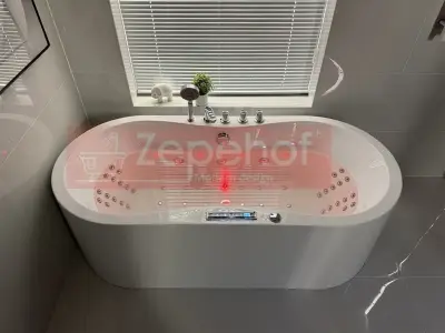 Wanna z hydromasażem LS-4480 170cmx80cmx58cm chromoterapia podgrzewacz