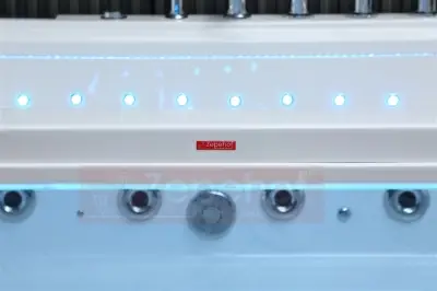 Wanna z hydromasażem BC-602 prostokątna 180cmx90cmx66cm DYSZE OBROTOWE, MASAŻ KARKU, WODOSPADY, PILOT