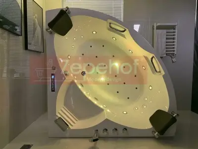 Wanna z hydromasażem C-3088 narożna 150cmx150cmx59cm chromoterapia podgrzewacz