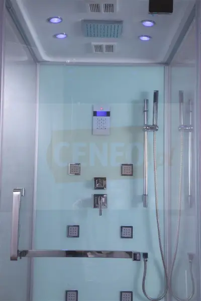 Kabina prysznicowa z hydromasażem L-1207 80cm x 100cm biała