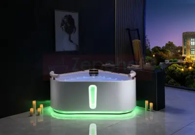 Wanna z hydromasażem EB-D025 narożna 140cmx140cmx60cm Ambiente z podgrzewaczem+pilot