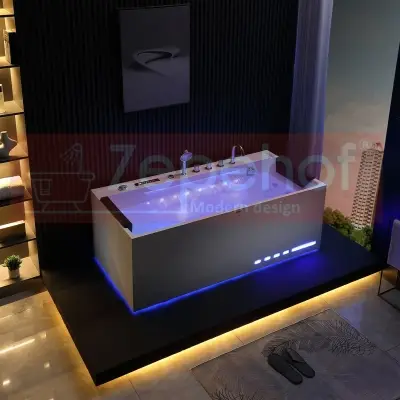 Wanna z hydromasażem EB-D710 prostokątna 170cmx80cmx60cm z podgrzewaczem+pilot