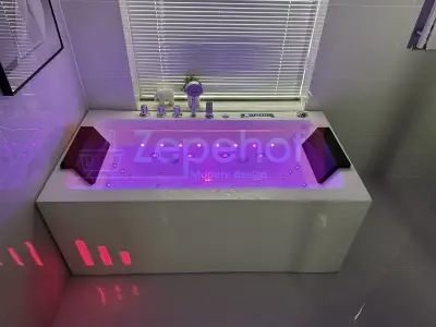 Wanna z hydromasażem LS-4420 150cmx80cmx58cm chromoterapia podgrzewacz