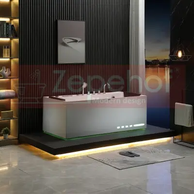 Wanna z hydromasażem EB-D710 prostokątna 170cmx80cmx60cm z podgrzewaczem+pilot