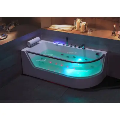 Wanna z hydromasażem CLF-3132 prostokątna 150cmx75cmx59cm prawa