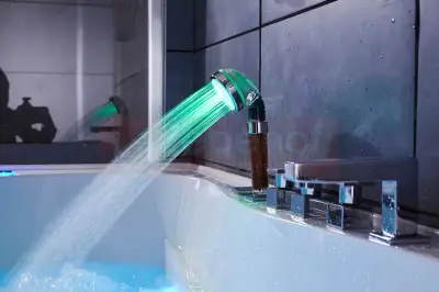 Wanna z hydromasażem LS-7001 PRAWA prostokątna 170cmx120cmx56cm 2-osobowa chromoterapia z podgrzewaczem