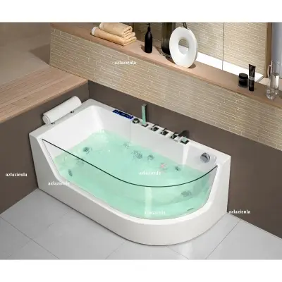 Wanna z hydromasażem C-3132 prostokątna 150cmx75cmx59cm prawa
