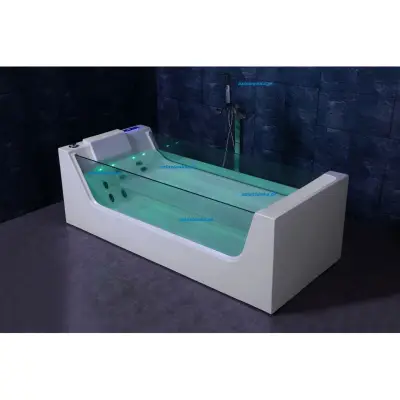 Wanna z hydromasażem C-3210 prostokątna 180cmx80cmx58cm+podgrzewacz