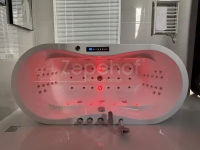 Wanna z hydromasażem LS-4480 170cmx80cmx58cm chromoterapia podgrzewacz