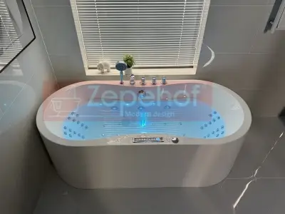 Wanna z hydromasażem LS-4480 170cmx80cmx58cm chromoterapia podgrzewacz