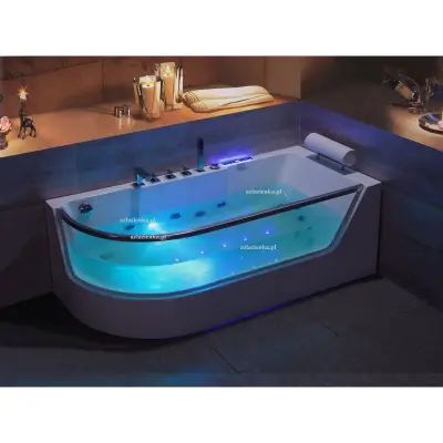 Wanna z hydromasażem CLF-3133 prostokątna 170cmx80cmx59cm lewa