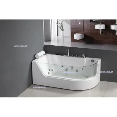 Wanna z hydromasażem C-3132 prostokątna 150cmx75cmx59cm prawa