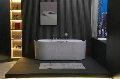 Wirujące dysze Wanna z hydromasażem BZ-675 prostokątna 170cmx850cmx60cm  z podgrzewaczem+pilot